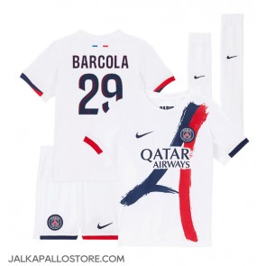 Paris Saint-Germain Bradley Barcola #29 Vieraspaita Lapsille 2024-25 Lyhythihainen (+ shortsit)